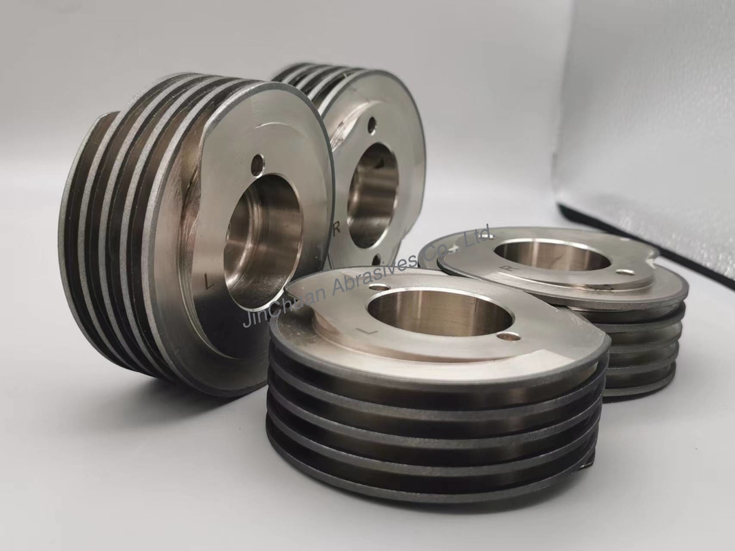 Electroplated Bonded Cbn Helical Wheels 99.06*38.1*15.93mm For Grinding Scissors, Knives Etc