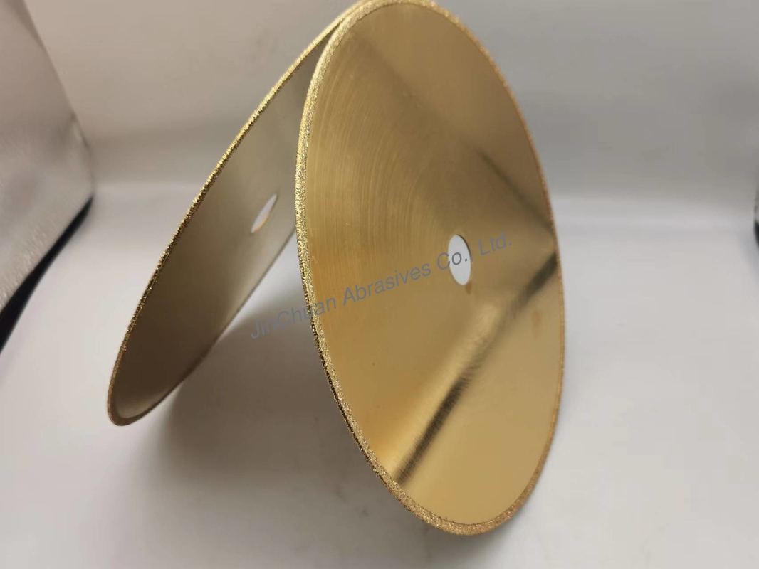 1A1R Electroplated CBN Diamond Grinding Wheel 210*0.8*20*2mm With Titanic