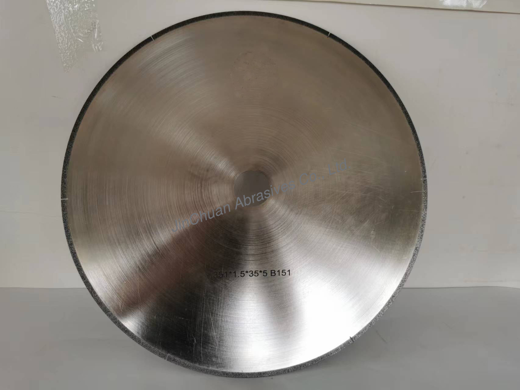 Electroplated Bonded Cbn Cutting Wheel 351*1.5*35*5mm For Engine Valve