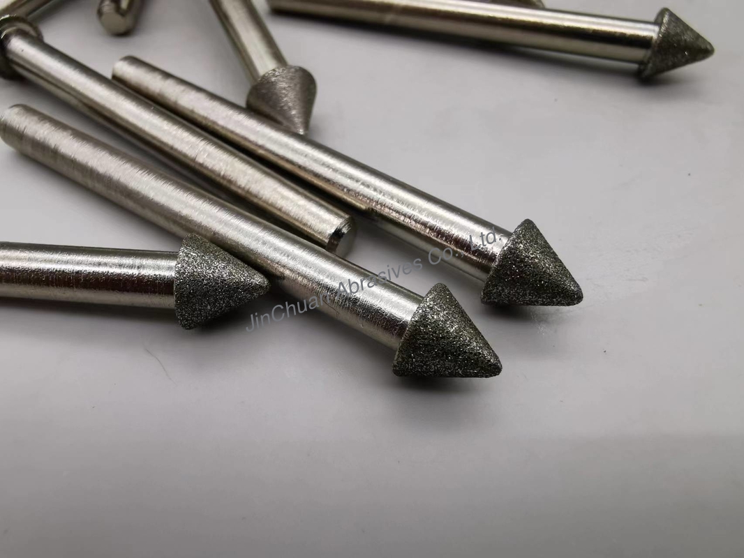 Electro Deposited Tip 1k1w Grinding Mounted Points Diamond Abrasives D126