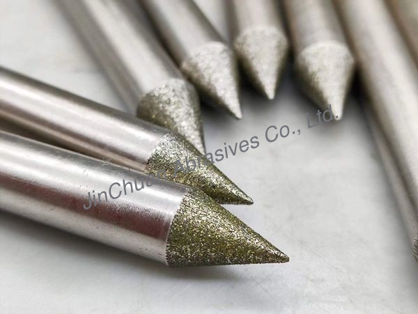 D181 Electroplated Diamond Drill Bit With Steel Wheel Body Length 82mm Diameter 9.52mm