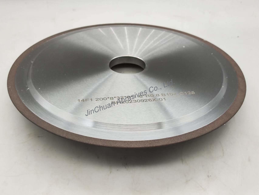 R0.8mm 200mm Rein Bonded Grinding Wheel CBN Sharpening Wheels