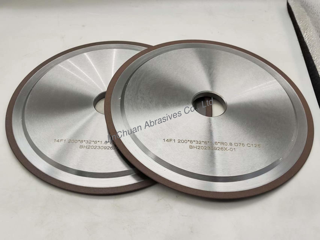 R0.8mm 200mm Rein Bonded Grinding Wheel CBN Sharpening Wheels