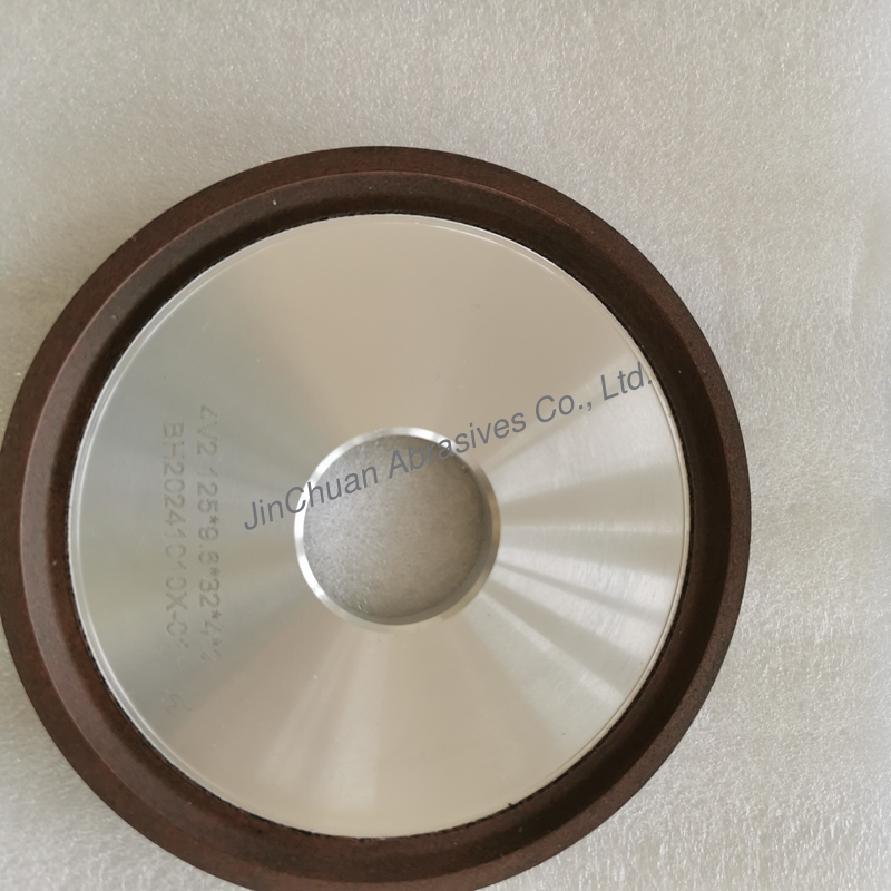 Diameter 125 mm 4V2 Resin Dish  Grinding Wheel For Carbide Saws Face Grinding