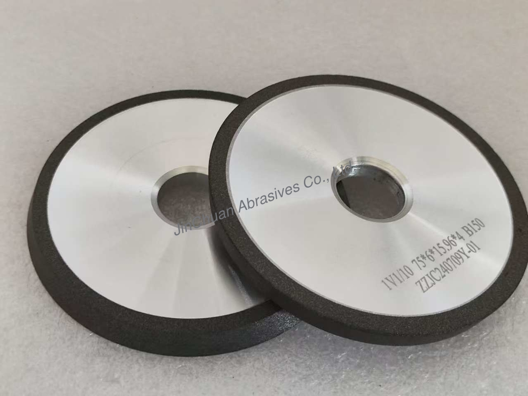 Gray CBN Resin Bond Grinding Wheel 1V1 75mm With 10 Degress For Efficiency Gashing