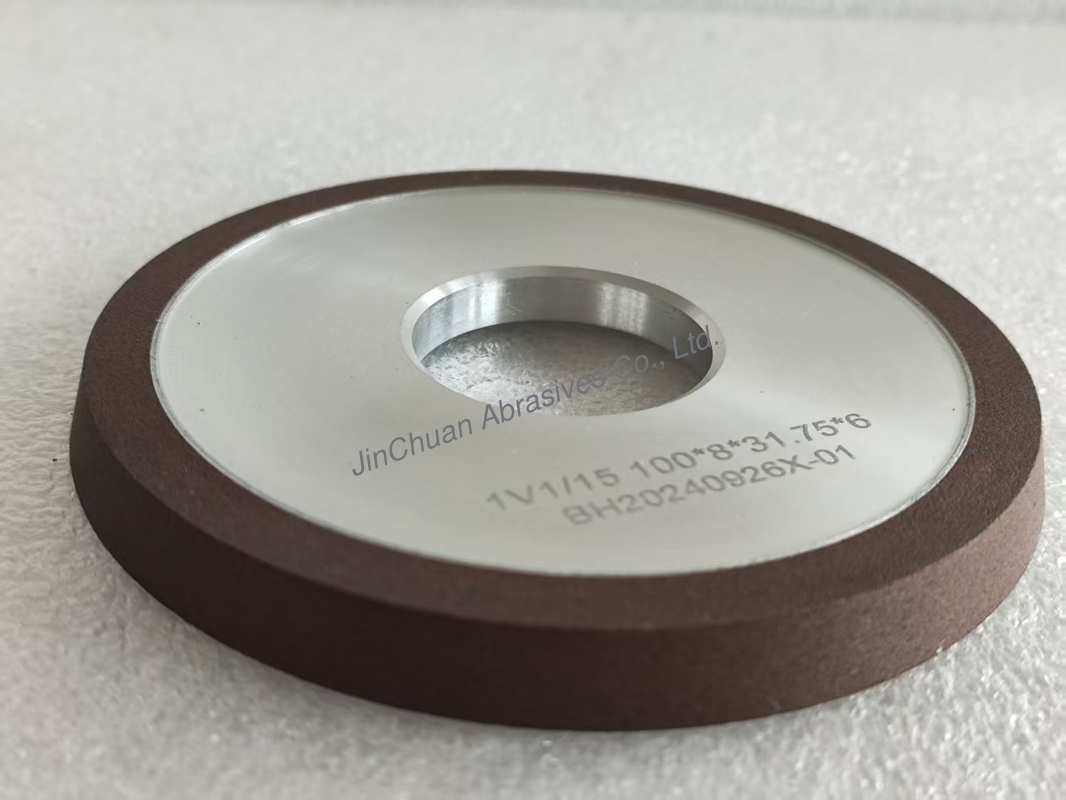 1V1/15° 100*8*31.75*6mm D91  C125 Wet-Grinding Resin Bond Diamond Grinding Wheel