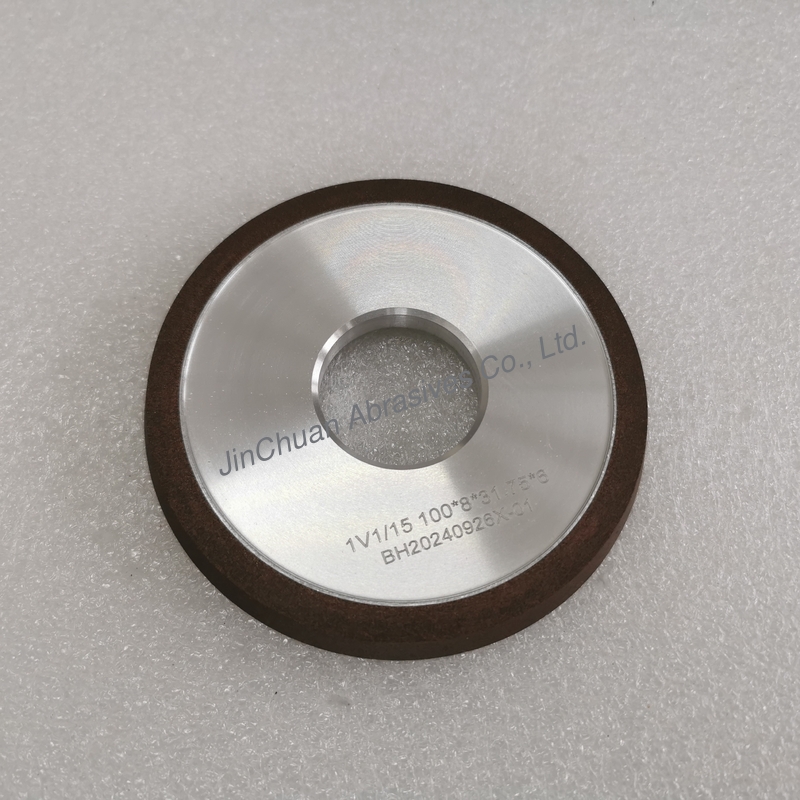 1V1/15° 100*8*31.75*6mm D91  C125 Wet-Grinding Resin Bond Diamond Grinding Wheel