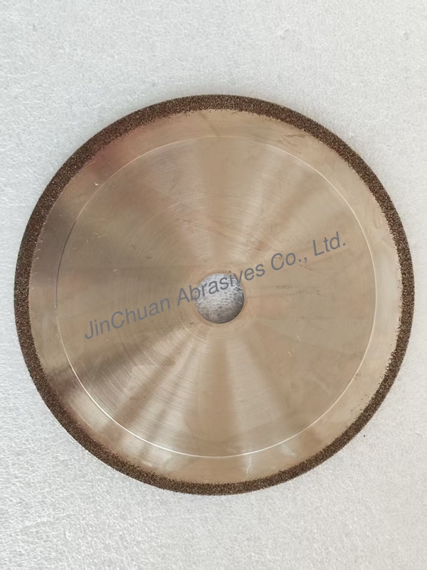 1A1 600*2.5*20*5mm  B100/120  Edge Design R0.5 Fillet + 7° Chamfer  Electroplated CBN Cutting Disc