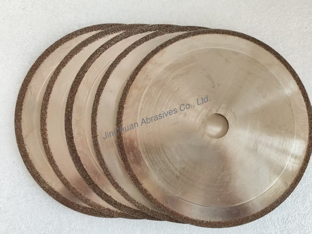 1A1 600*2.5*20*5mm  B100/120  Edge Design R0.5 Fillet + 7° Chamfer  Electroplated CBN Cutting Disc