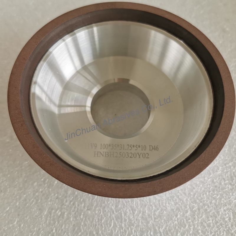 11V9 100*35*31.75*5*10mm D46 Resin Bond Diamond Grinding Wheel