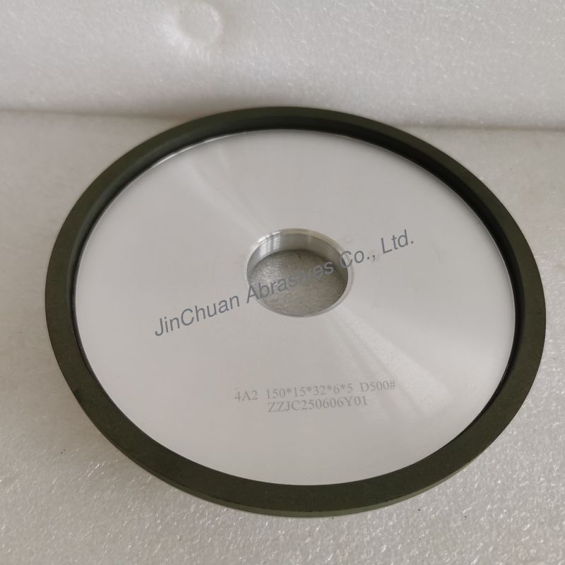 4A2 150*15*32*6*5mm D500  Resin Bond Diamond Grinding Wheel  Abrasive width 6mm