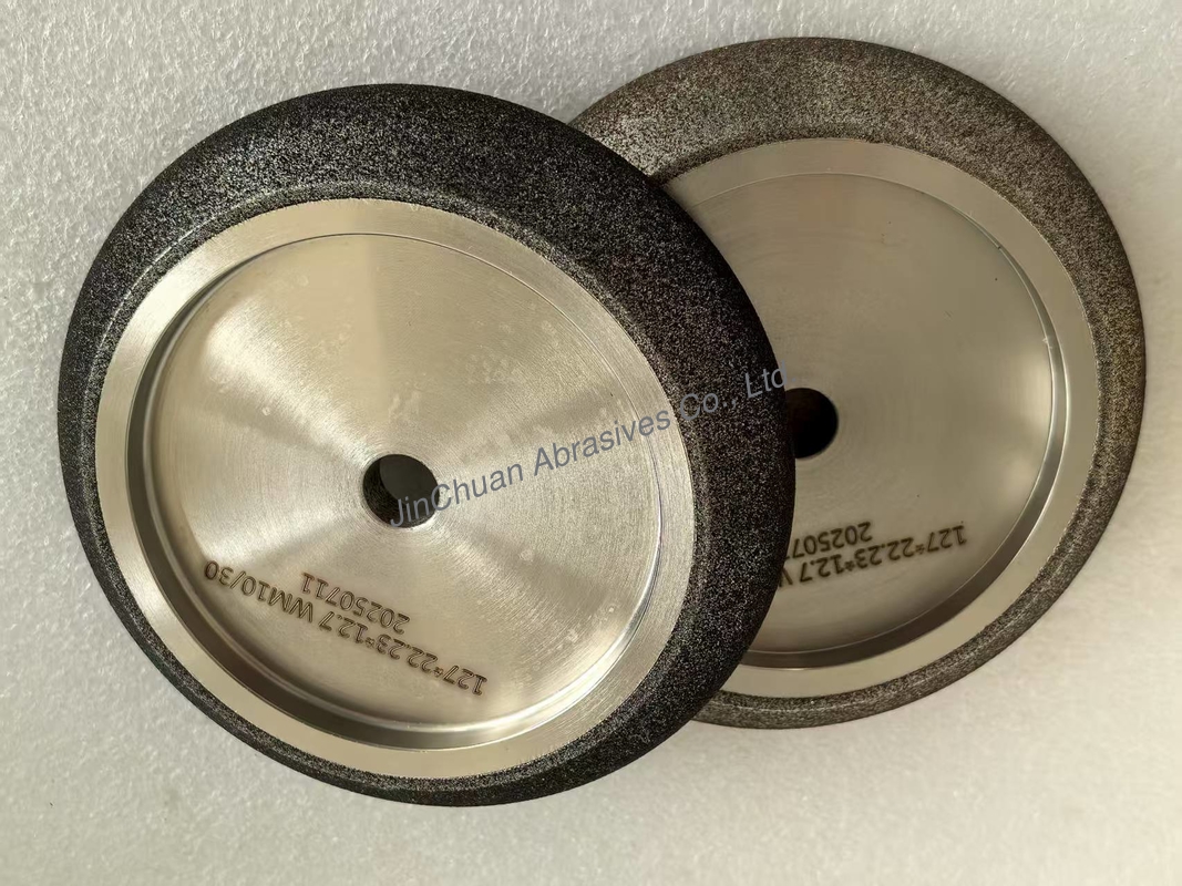 Steel Base Cylindrical CBN Sharpening Wheels For Bandsaw Blade Sharpening Wheel Amber Color