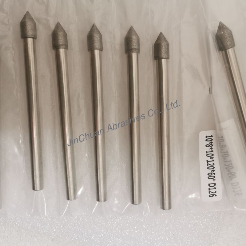 Custom-Made 10*8*10*120mm  30°-120° D126 Electroplated Grinding Bits For Cemented Carbide