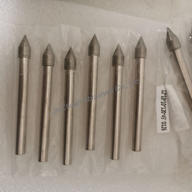 Custom-Made 12*10*10*120mm  45°-120° D126 Electroplated Grinding Bits For Cemented Carbide