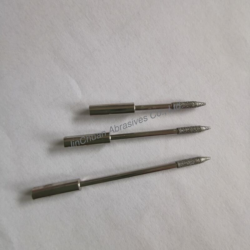 D151# Firm Grit Retention Electroplated Diamond Grinding Pins with 2.2mm Head Diameter and 8mm Abrasive Length