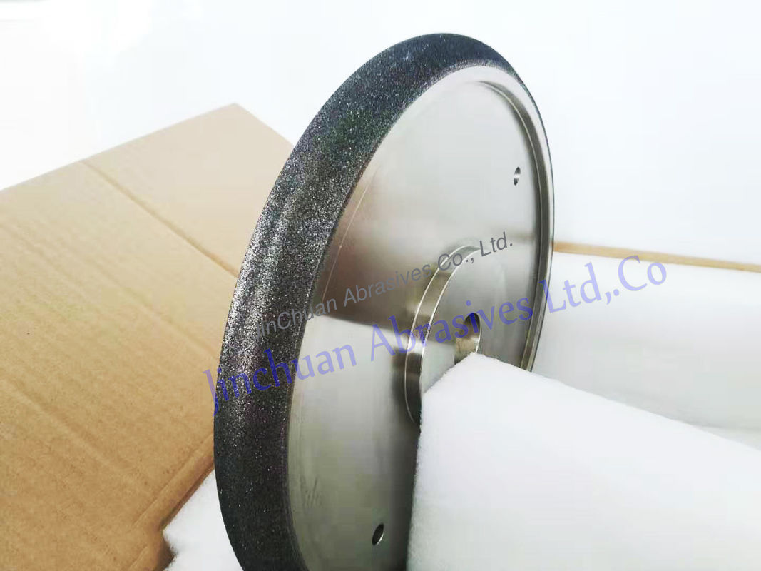 Customized 12 Inch Electroplated CBN Diamond Wheel With Two Locating Hole For Band Saw Sharpening