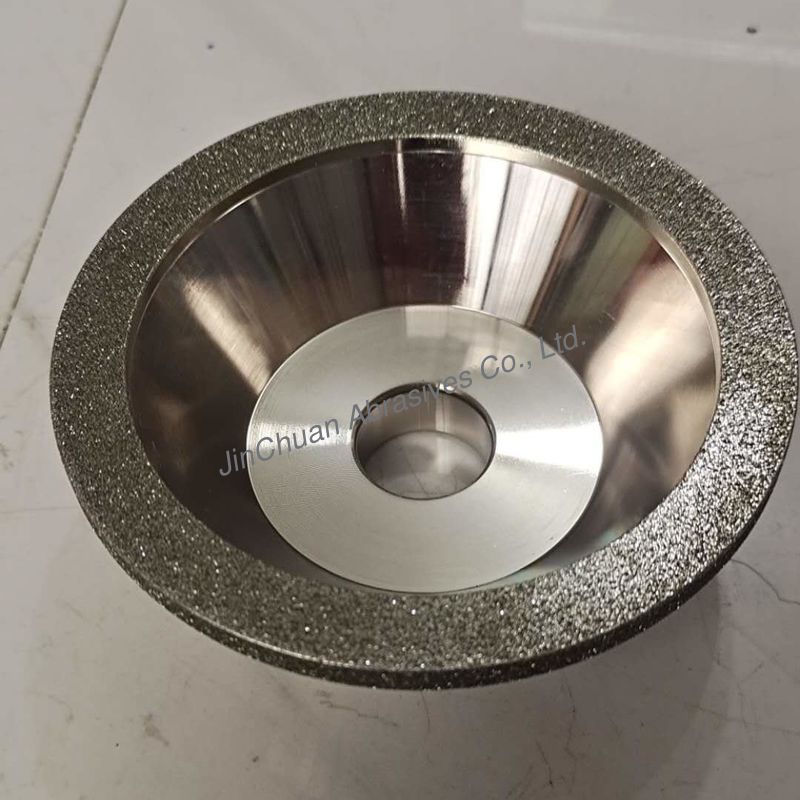 Electroplated 11C9 40 Grit Diamond Cup Wheel For Drill Bit