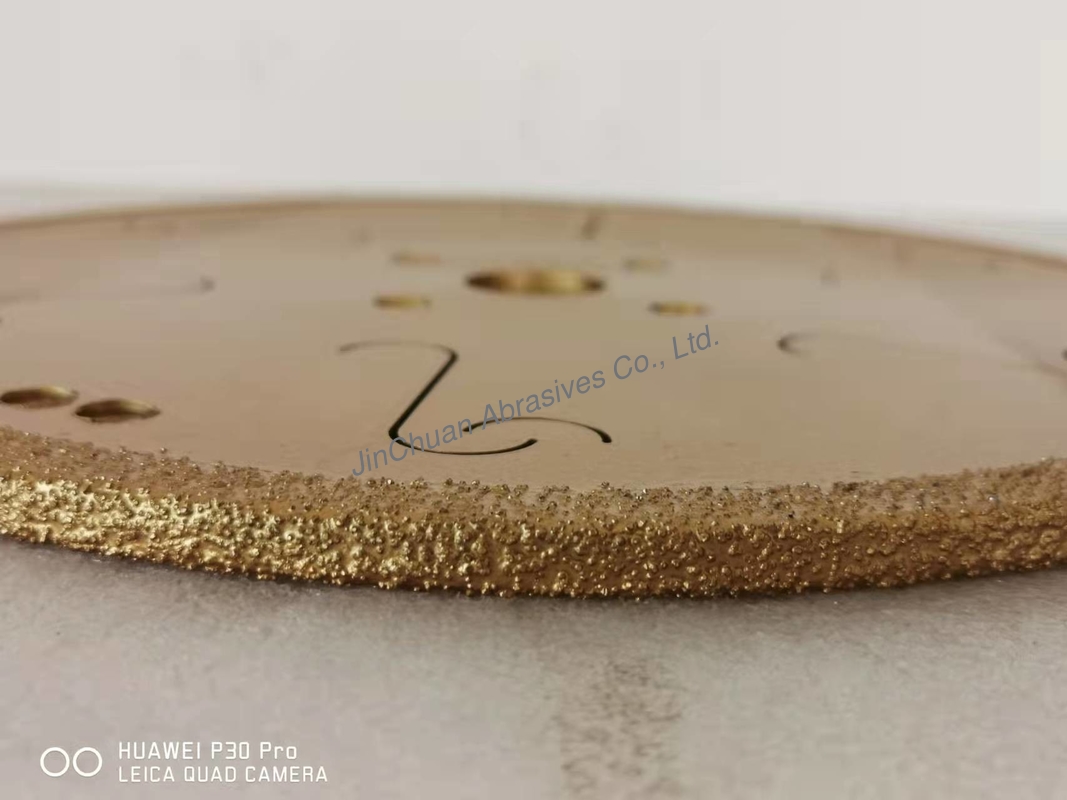 Golden Color 300mm Sintered Diamond Wheels With Noise Reduction Hole