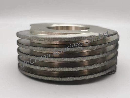 Electroplated Bonded Cbn Helical Wheels 99.06*38.1*15.93mm For Grinding Scissors