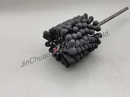60*80*200 Cylinder Silicon Carbide Flexible Honing Brush 600 Grit