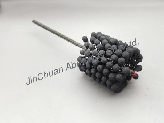60*80*200 Cylinder Silicon Carbide Flexible Honing Brush 600 Grit
