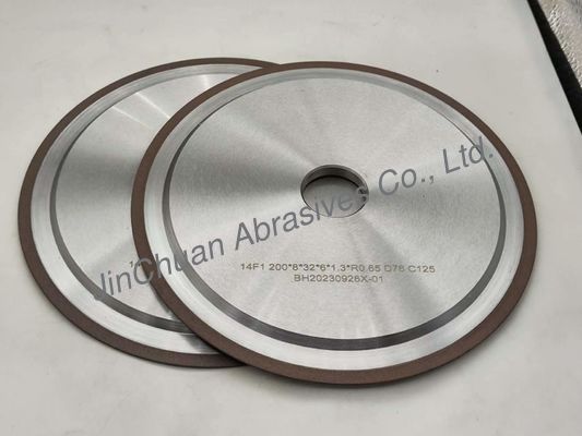 R0.65mm Rein Bond CBN Grinding Wheel For  Tungsten Carbide Roll Sharpening 200mm
