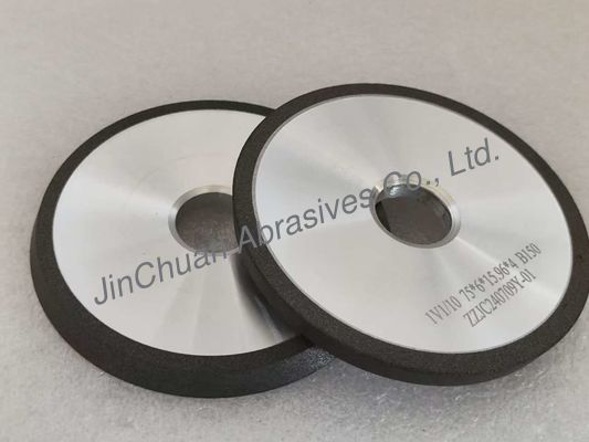 Gray CBN Resin Bond Grinding Wheel 1V1 75mm With 10 Degress For Efficiency Gashing
