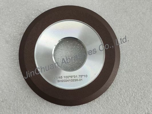 1V1 45 Degree Reinoid Diamond Wheel 100mm Wet Working Resin Bonded Diamond Wheel