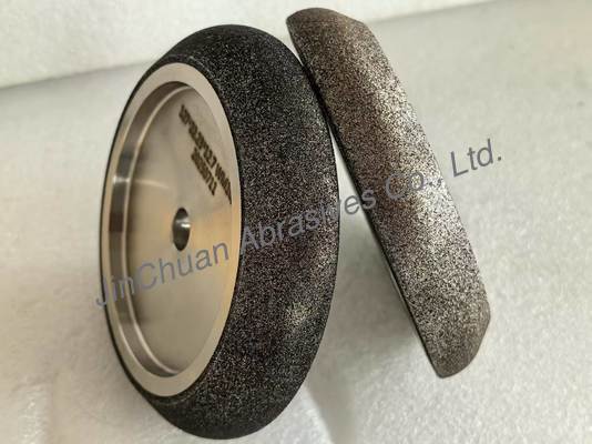 Steel Base Cylindrical CBN Sharpening Wheels For Bandsaw Blade Sharpening Wheel Amber Color