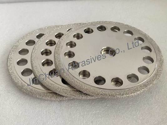 High-Performance Vacuum Brazed Diamond Wheels for Cast Iron Grinding with D40/45 Grit Customizable Shape and Long Lifespan