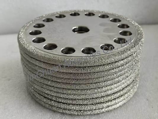 High-Performance Vacuum Brazed Diamond Wheels for Cast Iron Grinding with D40/45 Grit Customizable Shape and Long Lifespan
