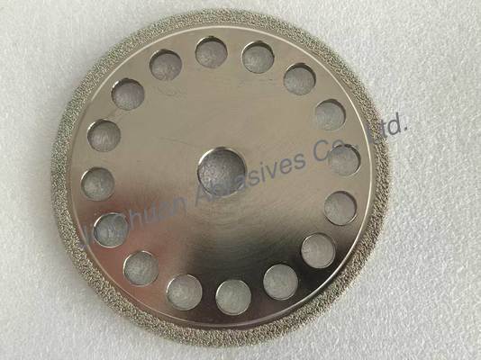 High-Performance Vacuum Brazed Diamond Wheels for Cast Iron Grinding with D40/45 Grit Customizable Shape and Long Lifespan