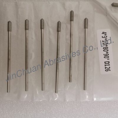 Custom-Made 4*3*10*80mm  17°-120° D126 Electroplated Grinding bits For Cemented Carbide