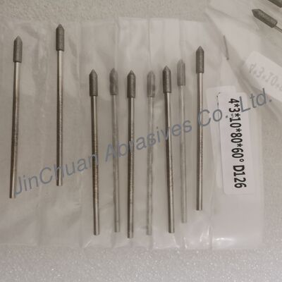 Custom-Made 4*3*10*80mm  17°-120° D126 Electroplated Grinding bits For Cemented Carbide