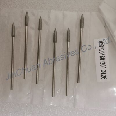 Custom-Made 4*3*10*80mm  17°-120° D126 Electroplated Grinding bits For Cemented Carbide