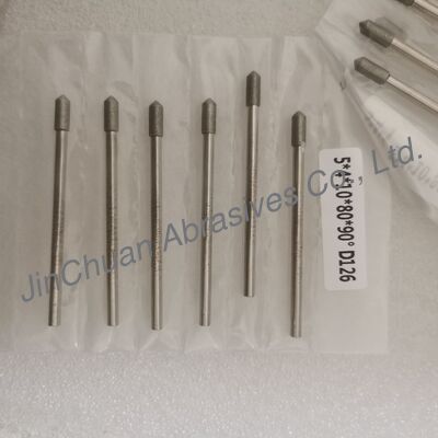 Custom-Made 5*4*10*80mm  30°-120° D126 Electroplated Grinding Bits For Cemented Carbide