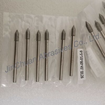 Custom-Made 6*5*10*80mm  30°-120° D126 Electroplated Grinding Bits For Cemented Carbide