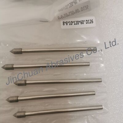 Custom-Made 8*6*10*120mm  30°-120° D126 Electroplated Grinding Bits For Cemented Carbide