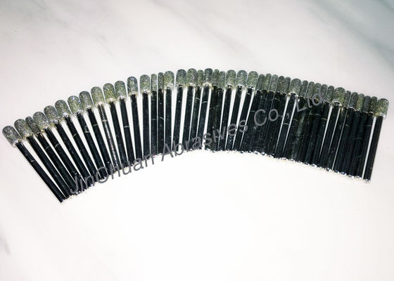 Black Hard Diamond Coated Burr Set , Economical Diamond Grinding Head