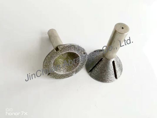 Conical Length 35mm Width15mm Diamond Grinding Head 100 Grit Abrasion Resistance