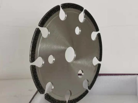 145*3*22.2*2.4*7.5 Dinasaw CBN Cyclone Grinding Wheel Electroplated CBN Sharpen Wheel With Slots For Chain Saw