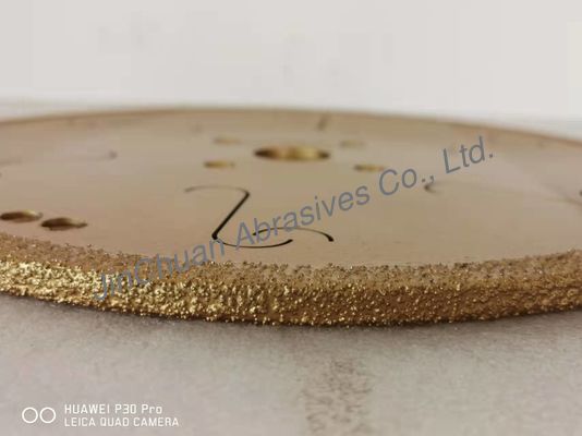 Golden Color 300mm Sintered Diamond Wheels With Noise Reduction Hole