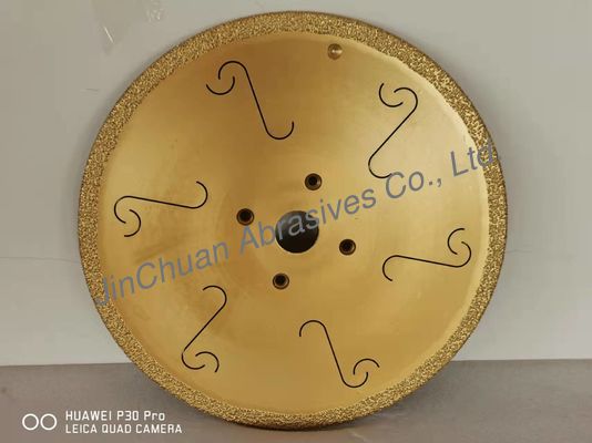 Golden Color 300mm Sintered Diamond Wheels With Noise Reduction Hole